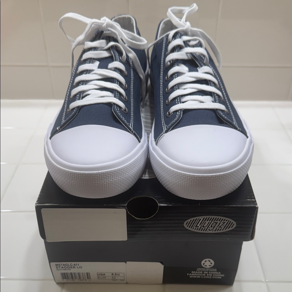 Lugz Dark Blue and White Sneakers